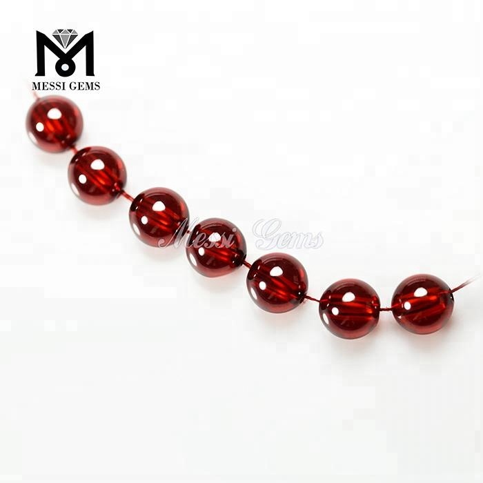 Factory price 7mm garnet cz ball with hole