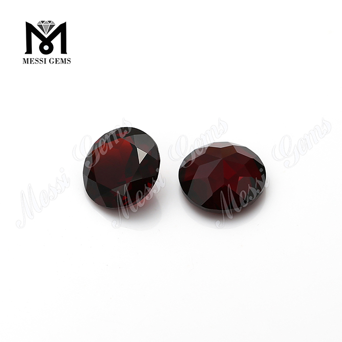 Chinese cheap 9mm round cut natural red garnet gemstones price