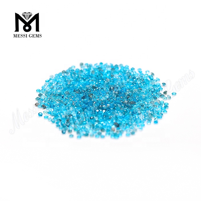 machine cut 1.5mm blue color loose natural apatite gemstones