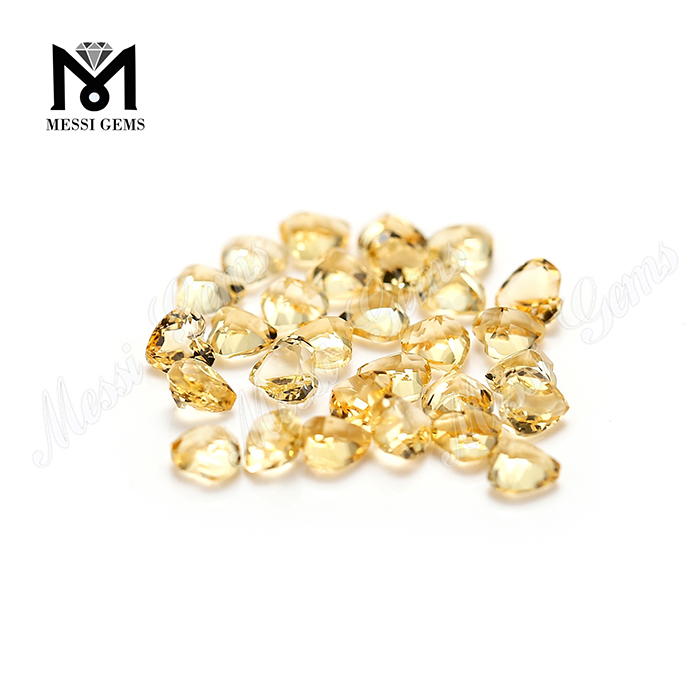 Wholesale high quality gemstone heart shape natural citrine stone price