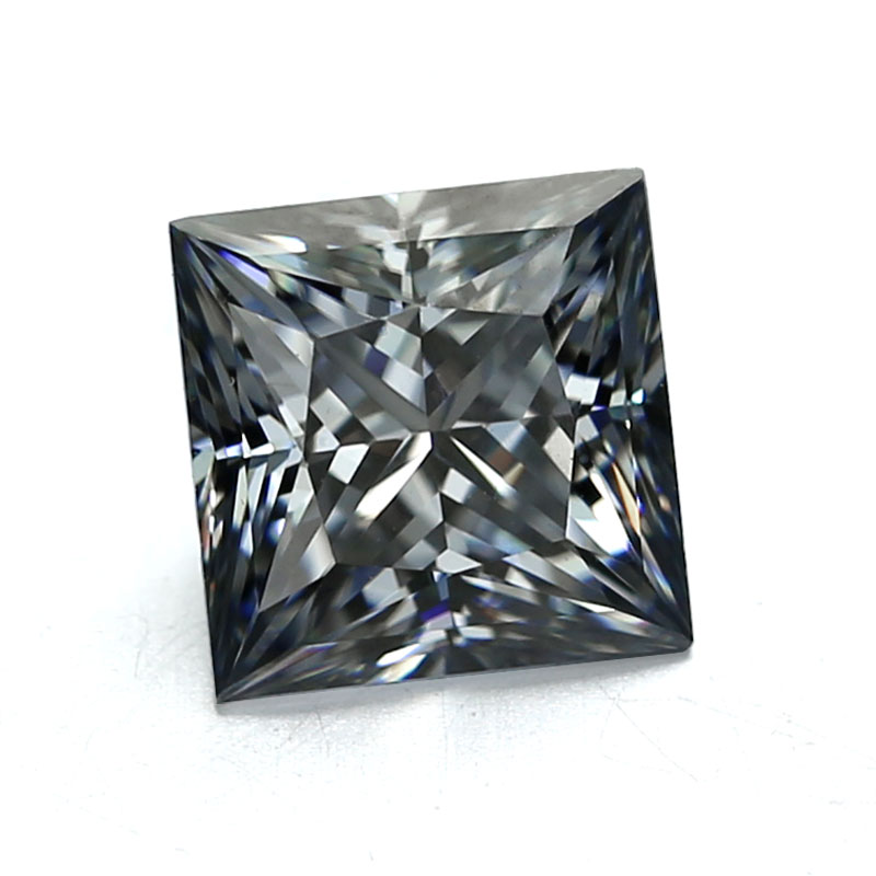 Wholesale Price DEF Brilliant Square Cut Loose Colored Grey synthetic moissanite diamond price per carat
