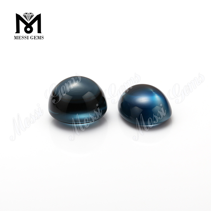 natural material round london blue topaz gemstones cabochon price per carat