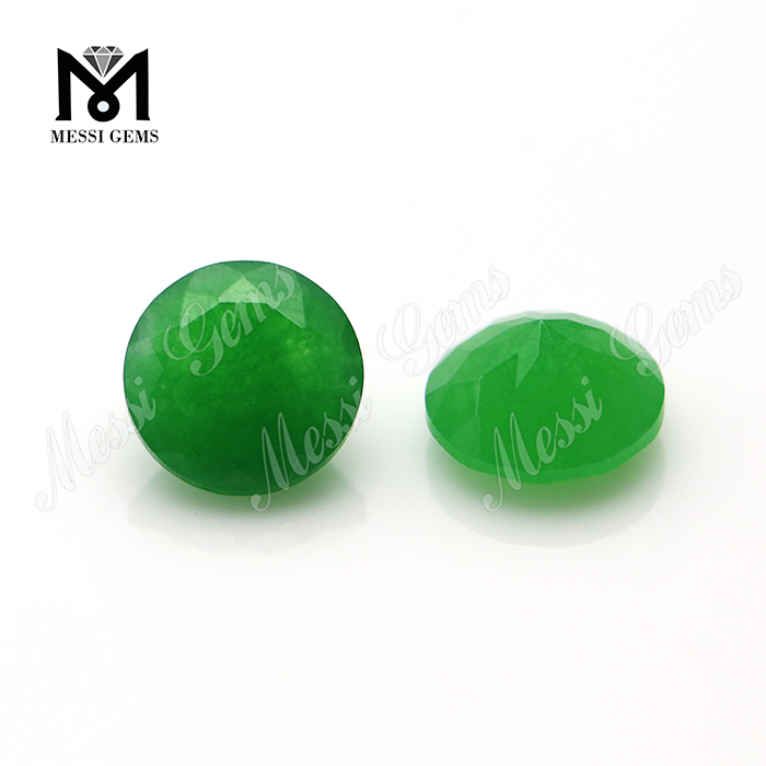 Wholesale Round Gemstone Beads Green Jade Stone