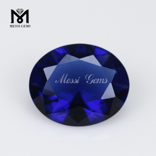 112 # 10x12 mm oval cut synthetic blue spinel