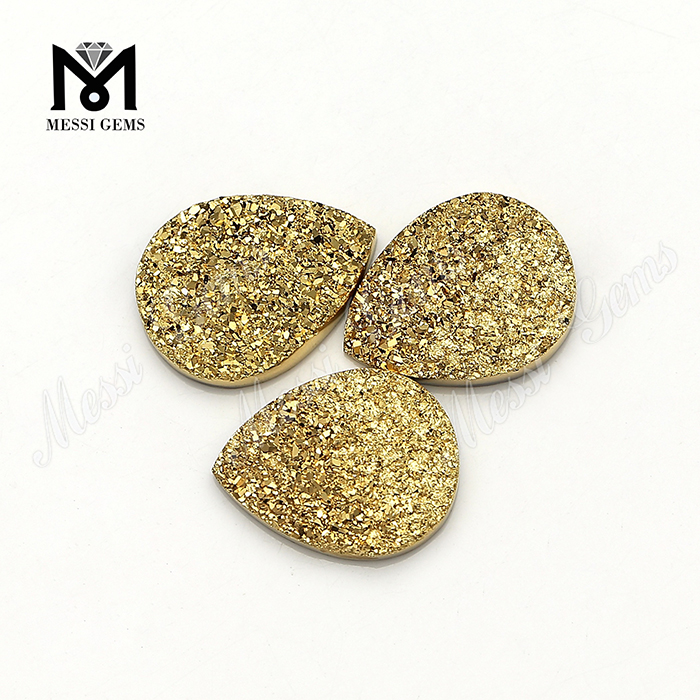 Wholesale Fashion Natural Triangle 10x10 Druzy For Earrings