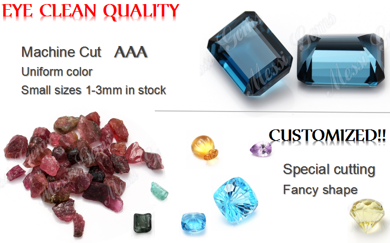 Natural oval cut topaz rough stones price per carat london blue topaz