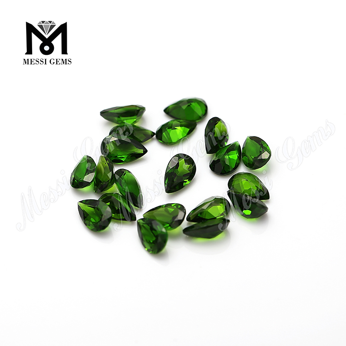 Hot Sale Pear Cut Loose High Quality Loose Gemstone Natural Chrome Diopside