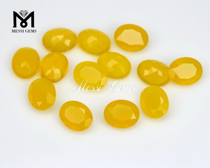 Hot Sell Oval 8x10 Yellow Stone Agate