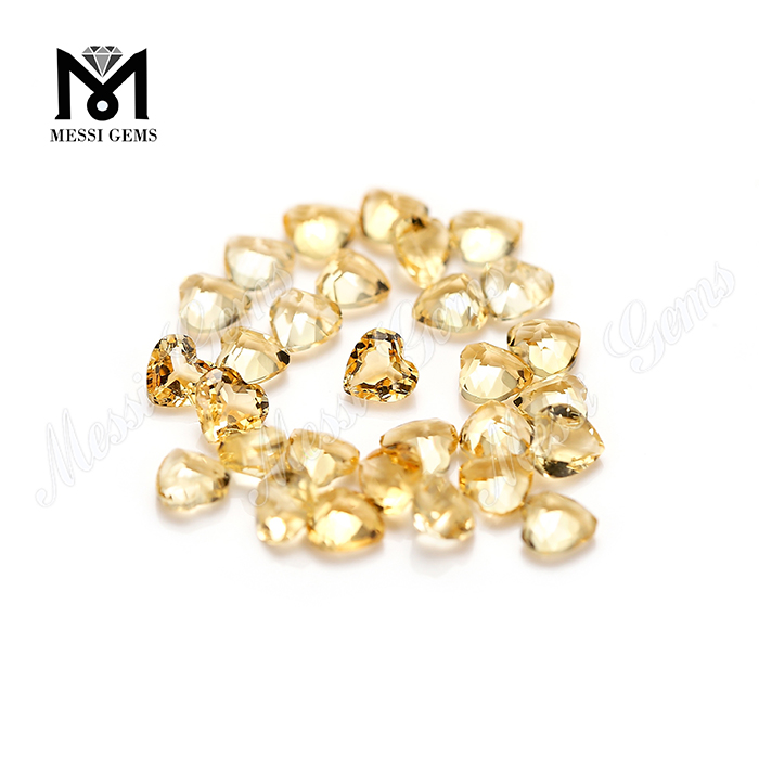 Wholesale high quality gemstone heart shape natural citrine stone price