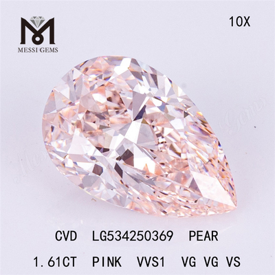 1.61ct PEAR lab diamond pink diamond lab grown on sale