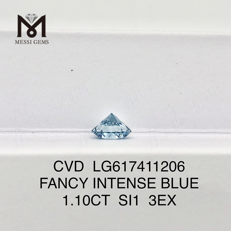 1.10CT SI1 FANCY INTENSE BLUE cheapest lab created diamonds丨Messigems CVD LG617411206 