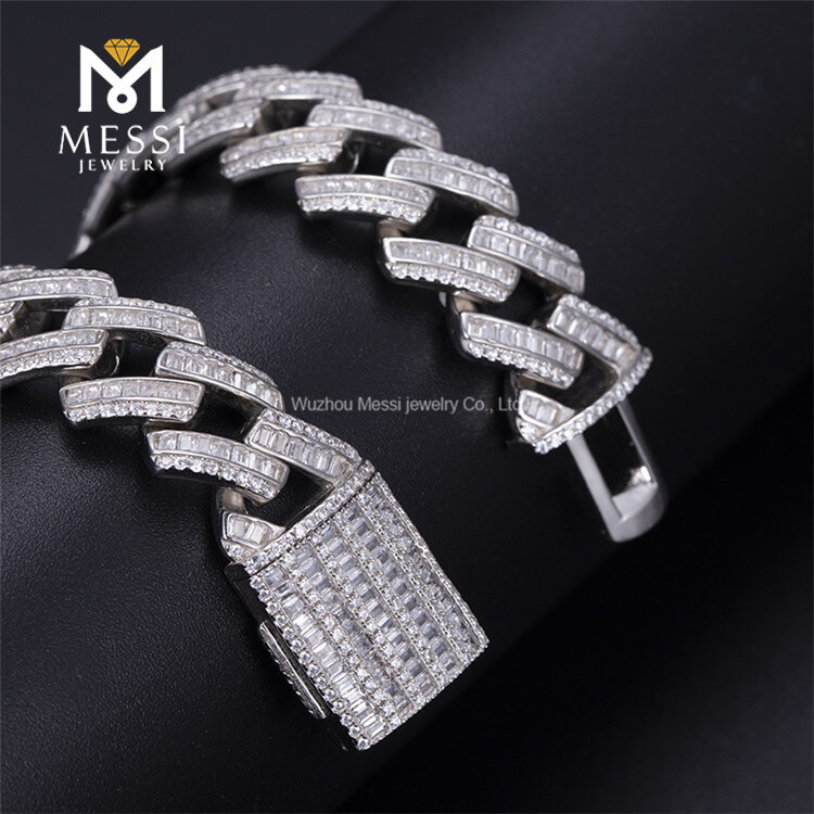 Customized Hip-hop Jewelry Men\'s Cuban Link Chain with Cubic Zircon