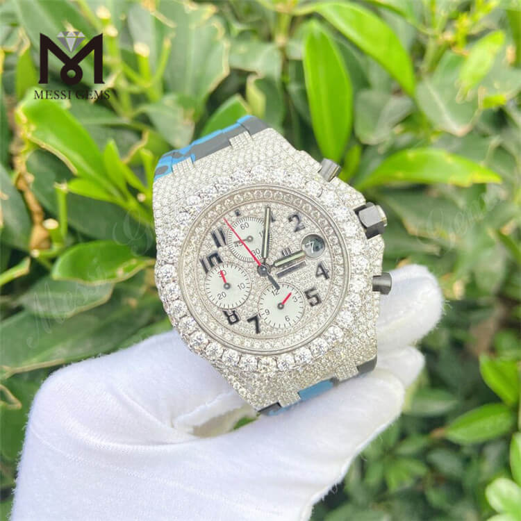 Mens Hip Hop Watch Luxury Vvs Moissanite Dimaond Watch Diamond