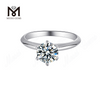 Messi Gems 1ct moissanite solitaire 925 sterling ring for engagement wedding