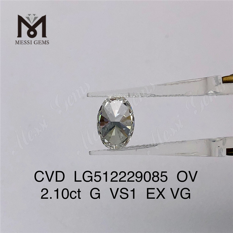 2.1ct G loose man made diamonds ov cvd lab diamond wholesale