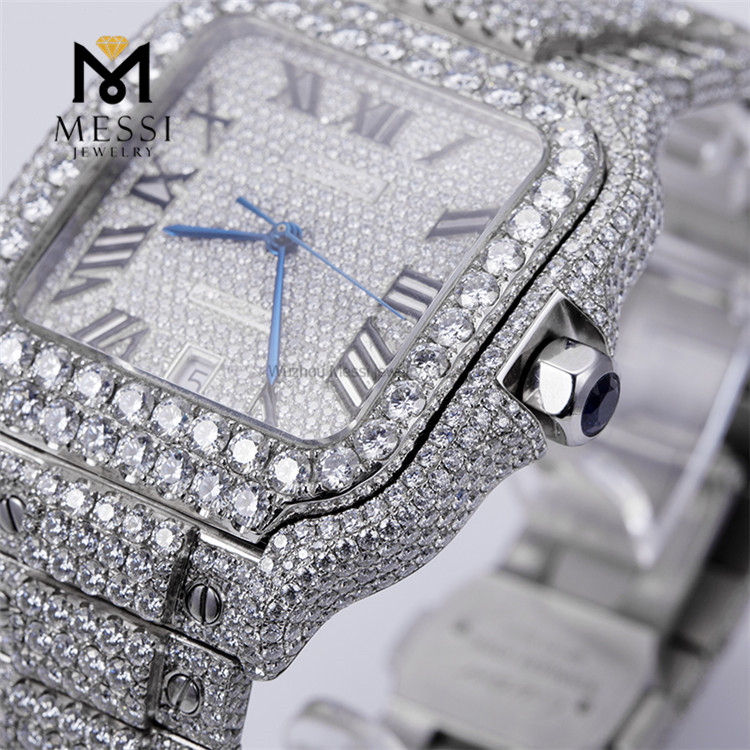 automatic moissanite watch mens