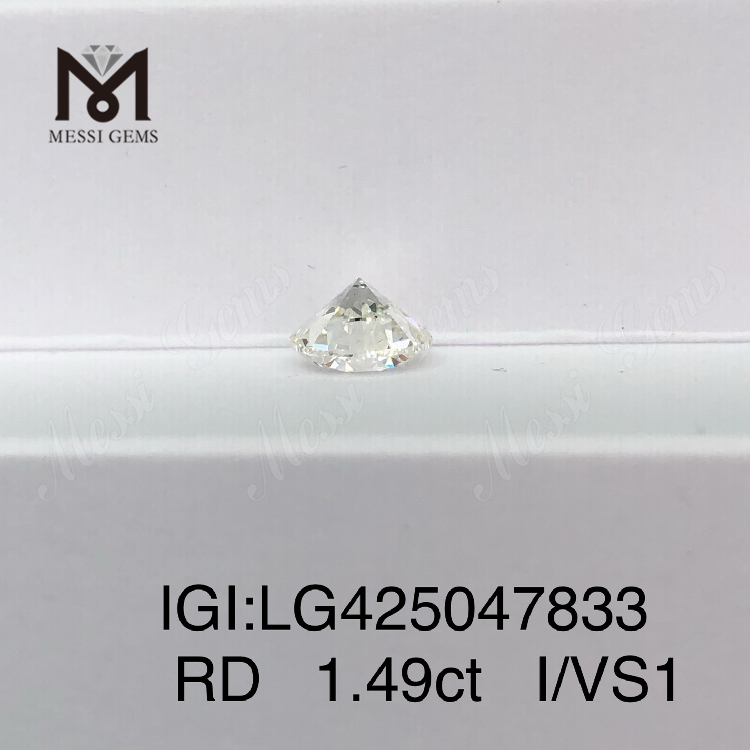 1.49 carat I/VS1 3VG Round 1.5 carat lab created diamond