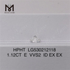 1.12ct E VVS2 ID EX EX Round Synthetic Diamond EX Loose Gemstone
