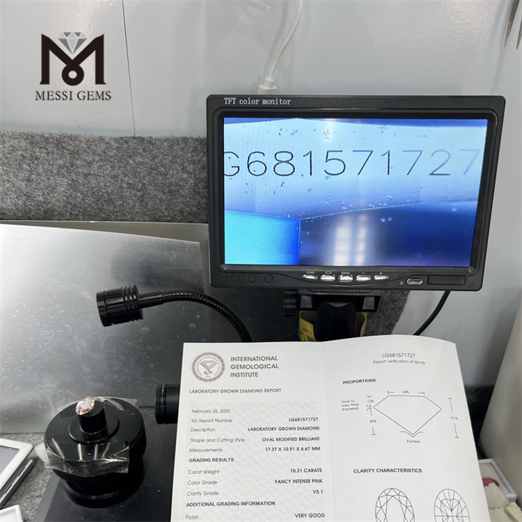 10.3ct pink oval igi lab cultured diamonds wholesale 10.3ct pink oval igi lab cultured diamonds wholesale