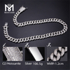 925 Silver Handmade Moissanite iced out bling Cuban Chain Link