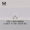 2.10CT H VS1 man made diamonds RD loose lab diamond wholesale price