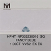 1.00CT VVS2 SQ FANCY BLUE lab grown diamond HPHT NF303230016