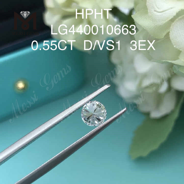 0.55CT D/VS1 round cut lab diamond 3EX lab grown diamond wholesale price