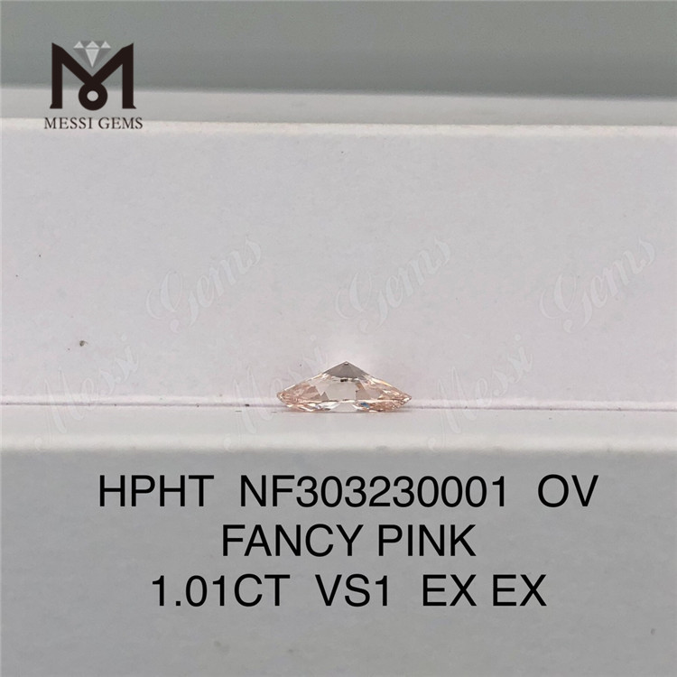 1.01CT OV FANCY PINK VS1 EX EX man made pink diamonds HPHT NF303230001