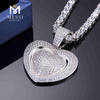 Fashion Gift Heart shape Hip-Hop Gold Moissanite Pendant Necklace rapper