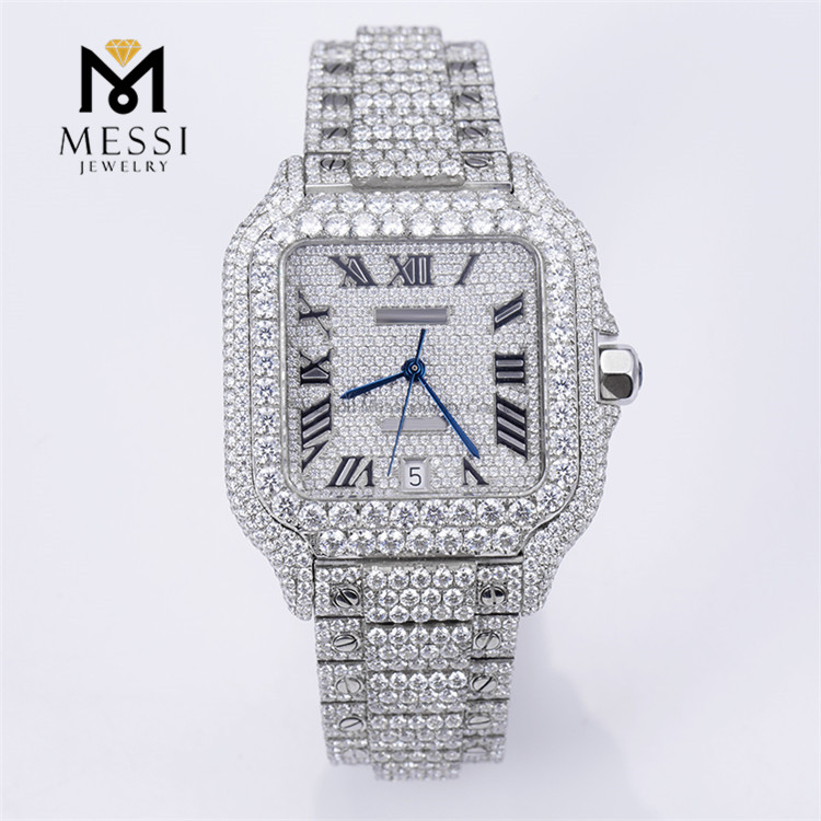 automatic moissanite mens Swiss watches