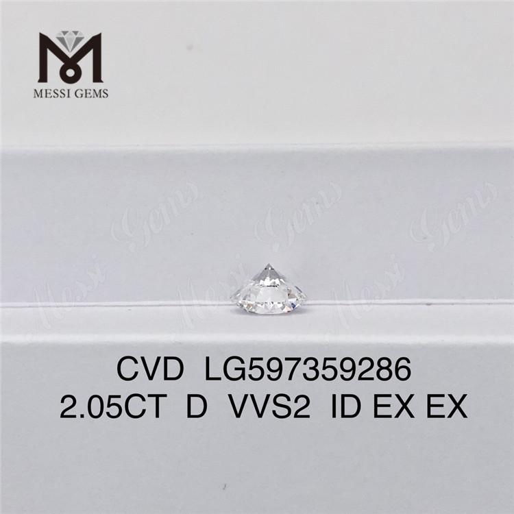 2.05CT D VVS2 ID EX EX cvd diamond 2 carat CVD LG597359286丨Messigems