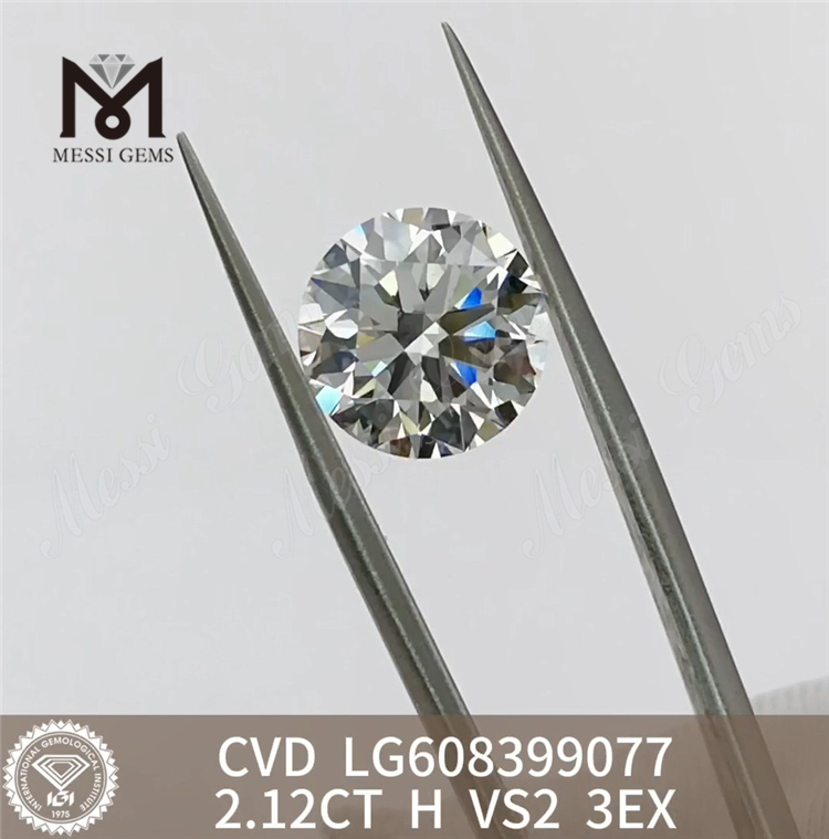 2.12CT H VS2 Custom Made lab made diamonds wholesale price CVD LG608399077丨Messigems