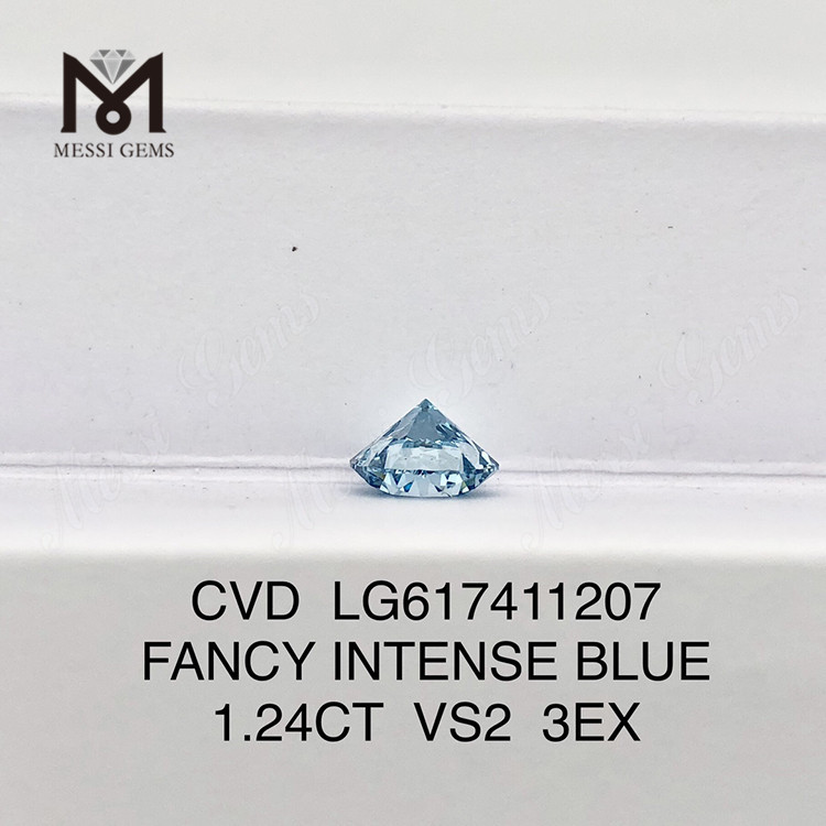 1.24CT VS2 3EX FANCY INTENSE BLUE cheapest lab created diamonds丨Messigems CVD LG617411207