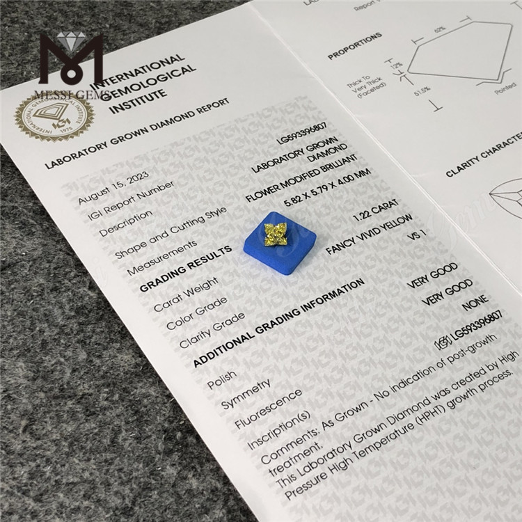 3ct yellow flower man made diamons 3ct yellow flower man made diamons