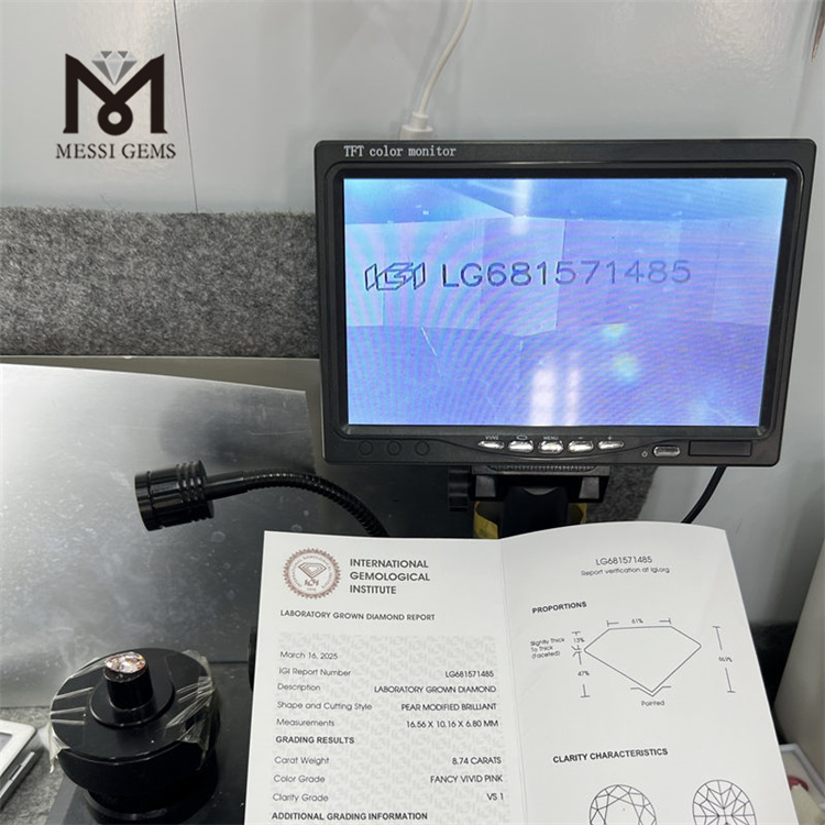 8ct pink pear best lab cultured diamond igi 8ct pink pear best lab cultured diamond igi