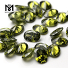 Oval cut 5x7mm Color play or fire Olive cubic zirconia Heat