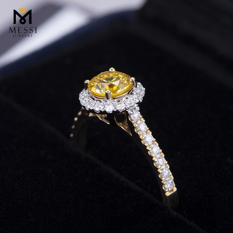 moissanite ring yellow gemstones