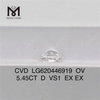 5.45CT D VS1 CVD OV manufactured diamonds wholesale丨Messigems LG620446919 