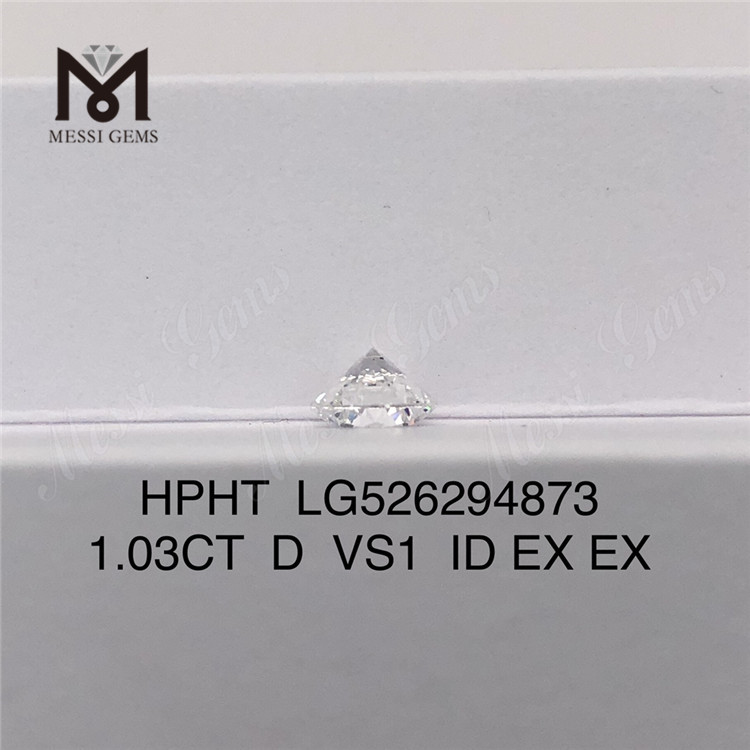 1.03CT D VS1 ID EX EX round igi lab grown diamonds HPHT