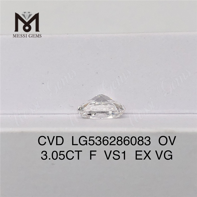 3.05ct cheap loose lab diamond F colour VS OVAL loose man made diamonds
