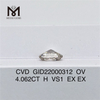 4.062ct CVD lab diamond OVAL shape EX Lab Grown Diamond for Sale