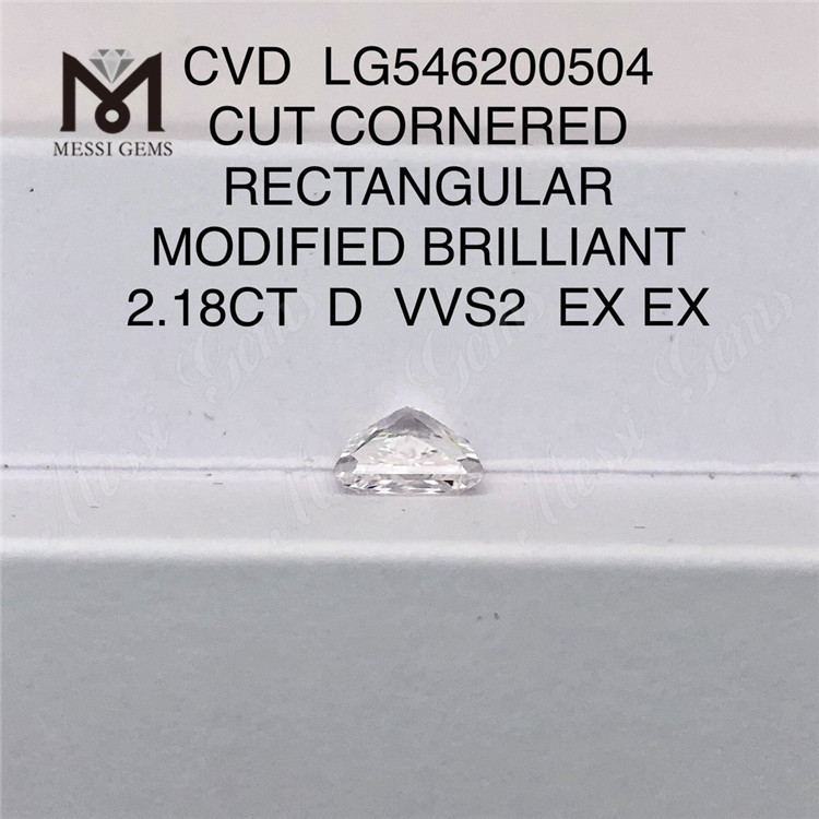 2.18CT D VVS2 EX EX lab diamonds wholesale RECTANGULAR cvd diamonds cheap price