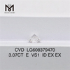 3.07CT E VS1 RD 3ct cvd synthetic diamond LG608379470 for Custom Settings丨Messigems 