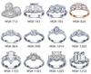 14k 18k gold jewelry three stones 4ct big lab grown diamond emerald cut 3 Diamond Ring