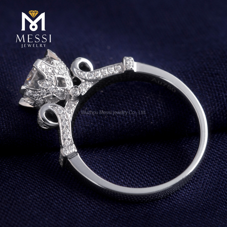 18k Moissanite Wedding Ring