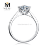 Customize jewelry 6 Claws 14k gold plated 1ct Moissanite 925 silver Ring