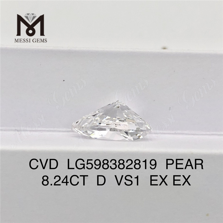 8.24CT D VS1 PEAR CVD lab fabricated diamonds Wholesale price丨Messigems LG598382819