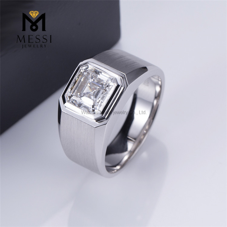 18K White gold Solitaire Mens Wedding Bands Your Unique Love Story