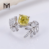 Yellow lab grown diamond Symbol of Enduring Love 1 carat Cushion Cut Ring