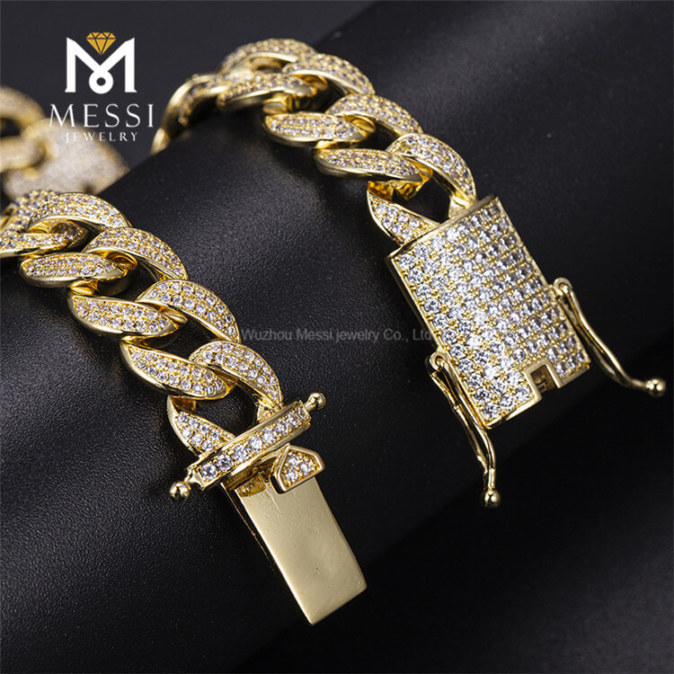 Hip-hop Jewelry Men\'s Customized Moissanite Cuban Link Chain